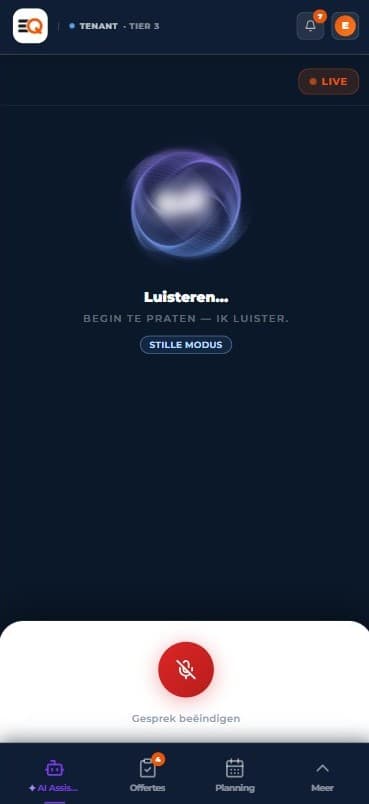 EasyQ AI Command Center voice interface