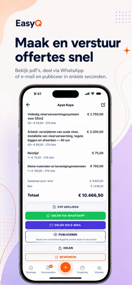 Offerte opstellen